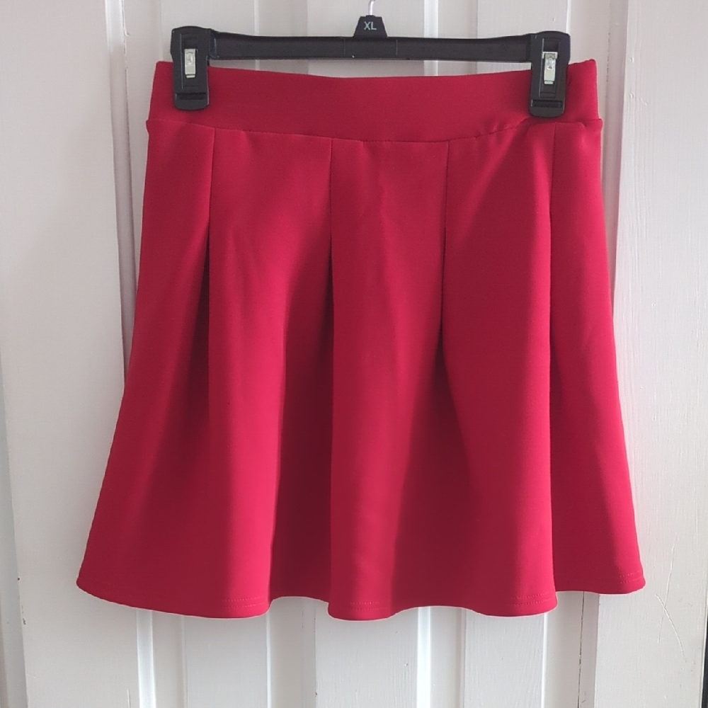 New Mix Red Mini Skater Skirt